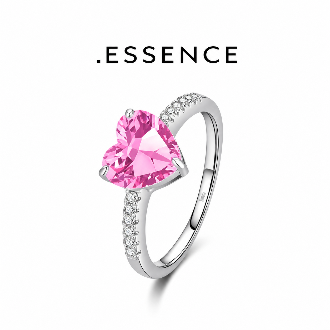 .ESSENCE Pink Heart Crystal Ring