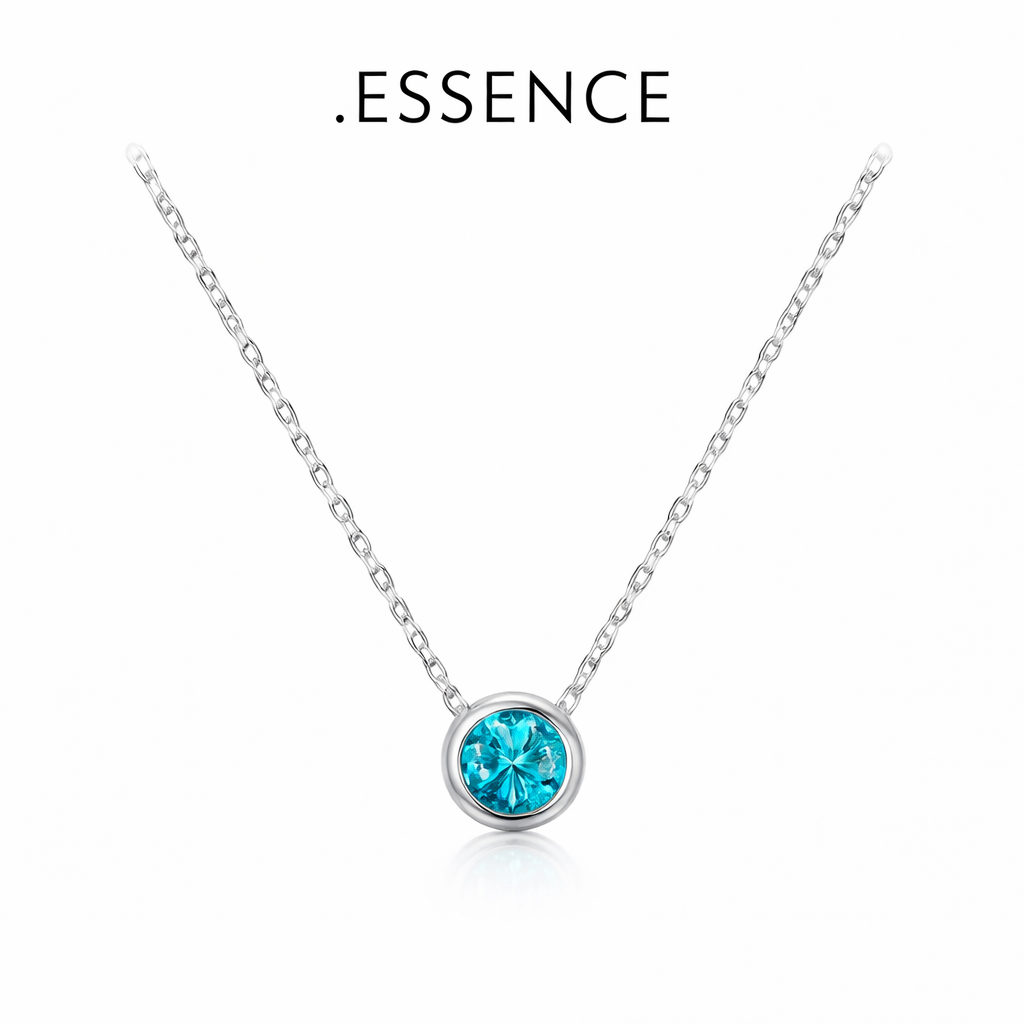 .ESSENCE Blue Crystal Pendant Necklace