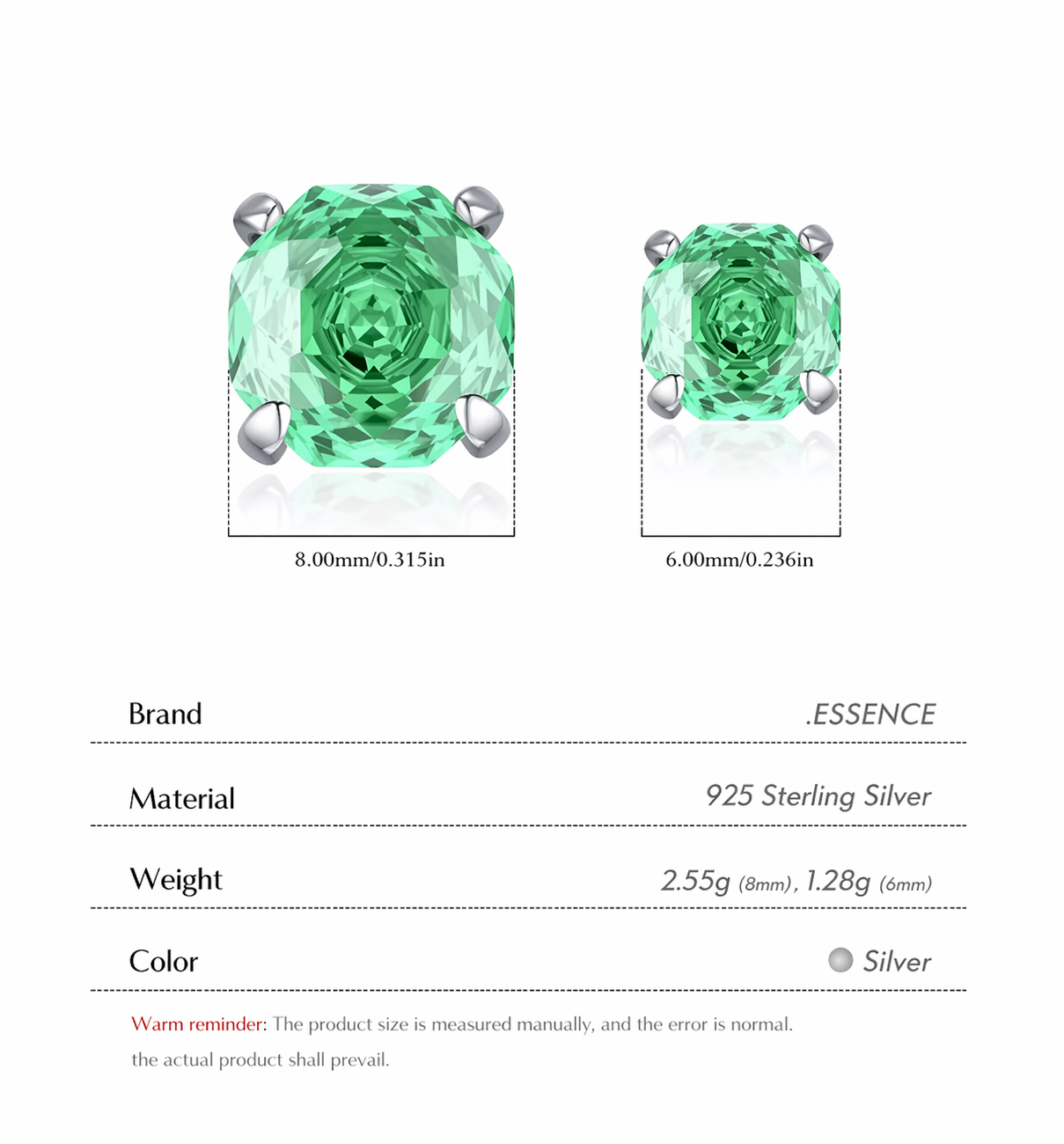 .ESSENCE Emerald Glow Studs