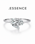 .ESSENCE Dual Stone Silver Ring